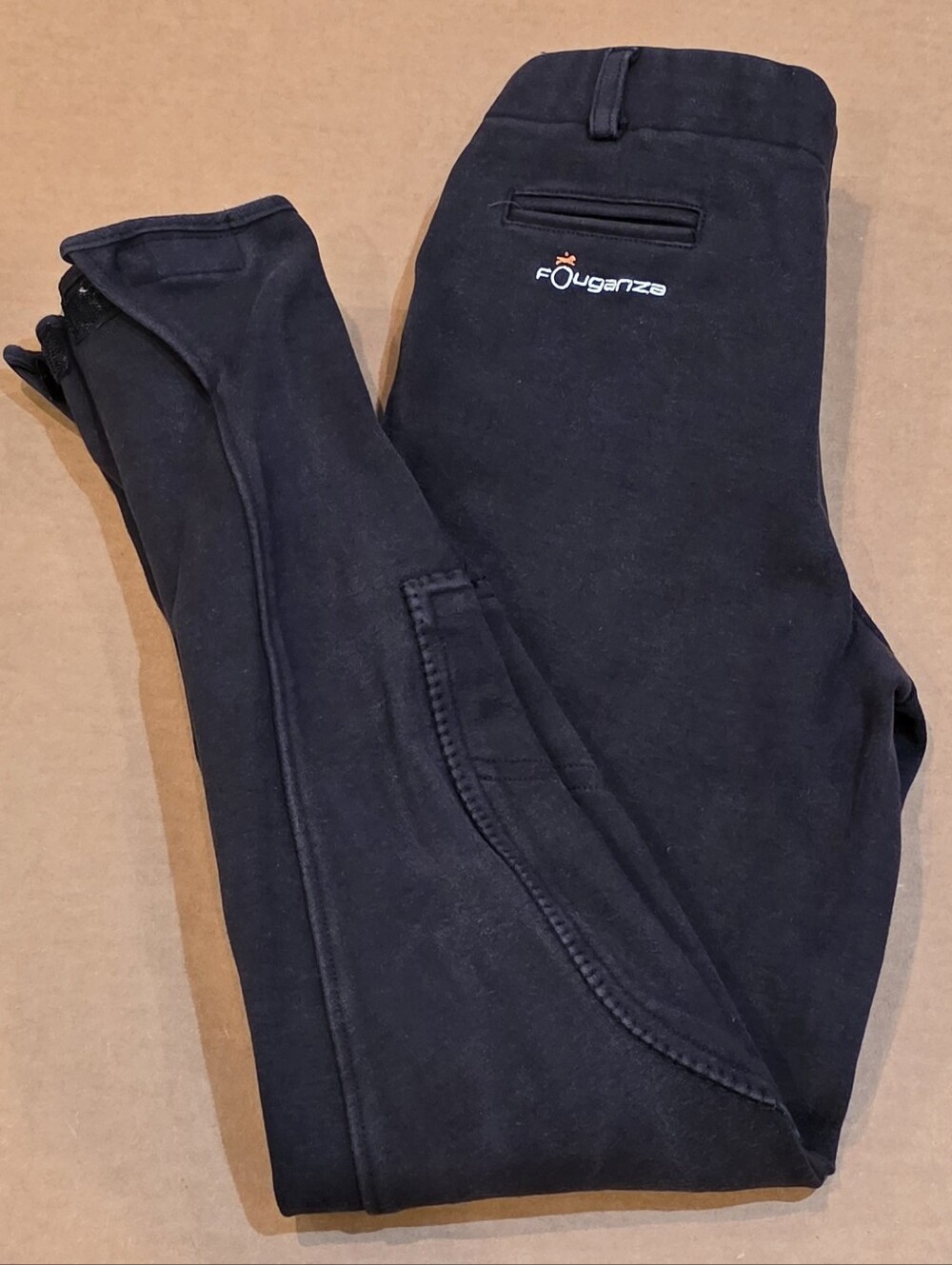 Fouganza Kids Black Horse Riding Jodhpurs.